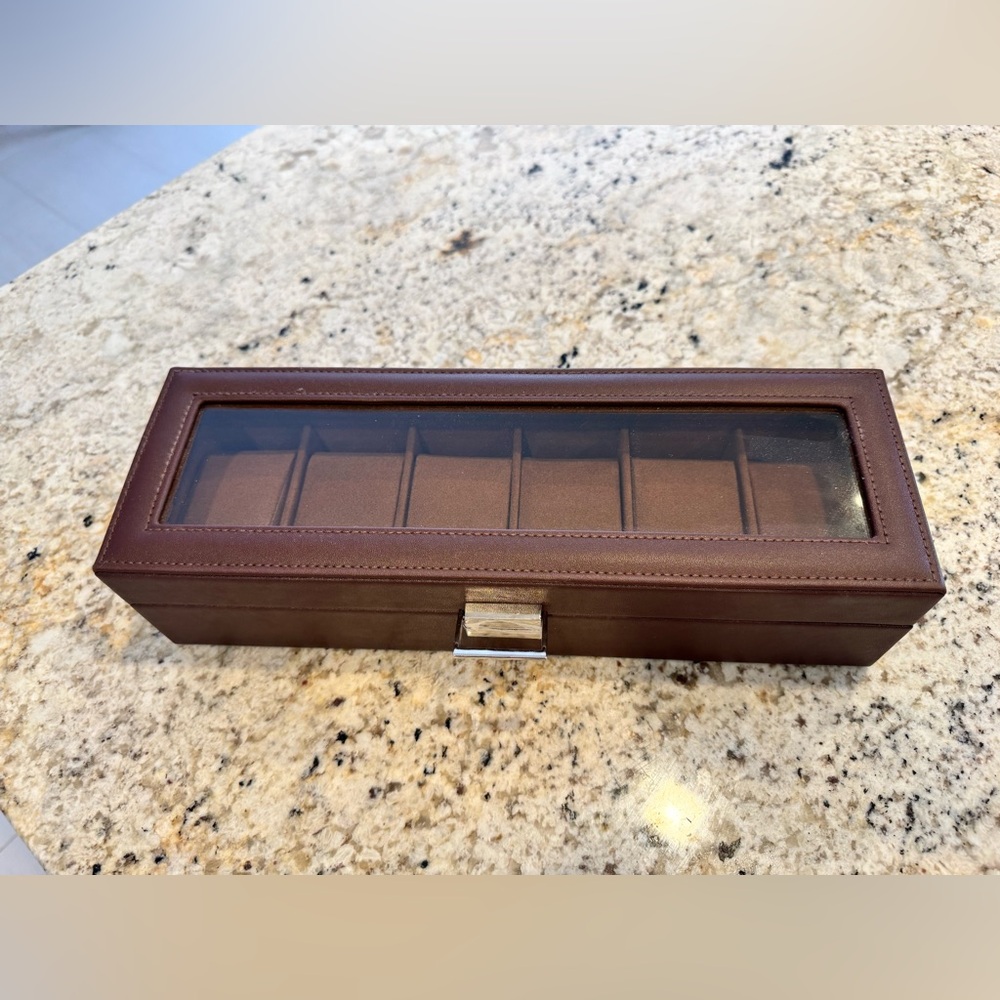 Brown Leather Watch Box